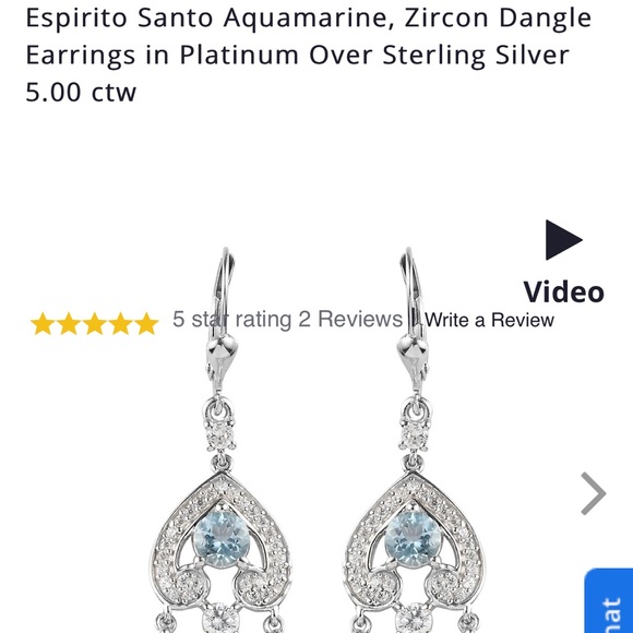 Rare Aquamarine Sparkling Chandelier Earrings - Picture 10 of 12